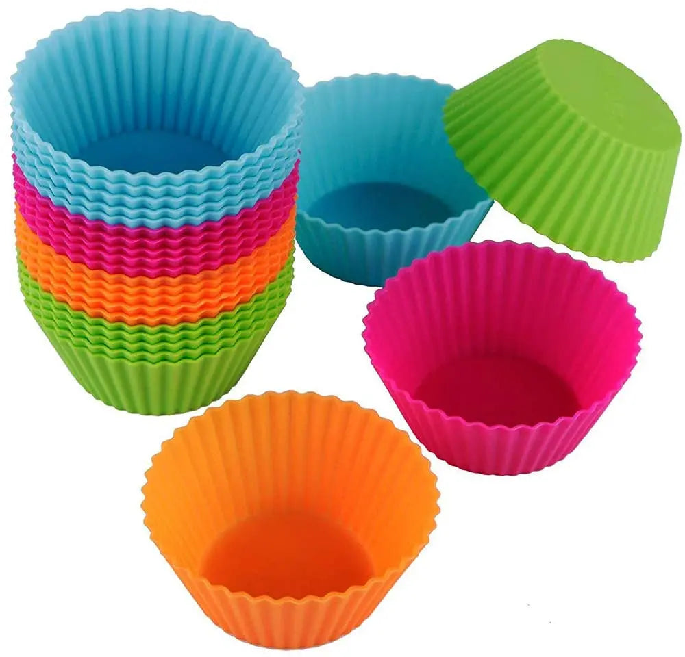 Pattan Australia 24 Pack 2.8" Silicone Baking Cups Standard Size, Muffin Cupcake Liners pattanaustralia